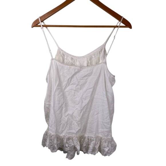 Vtg Energie Milkmaid Fairy Whimsigoth Boho Y2K Top Lace Ruffle Flowy White Sz S - Picture 2 of 10